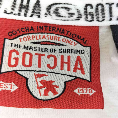 GOTCHA 刺繍デザイン L/S VネックTシャツ メンズ JPN:S