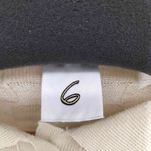 ロクビューティーアンドユースユナイテッドアローズ 6 BEAUTY & YOUTH UNITED ARROWS 24SS スクエア ポロシャツニット レディース