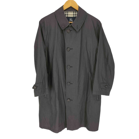 バーバリーロンドン BURBERRY LONDON 裏地ノヴァチェック ブラックトレンチコート メンズ import:S