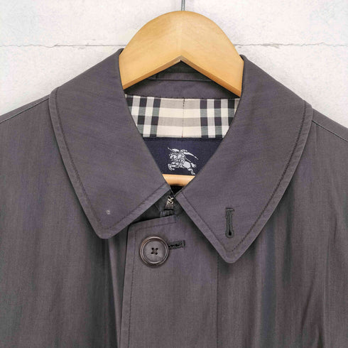 バーバリーロンドン BURBERRY LONDON 裏地ノヴァチェック ブラックトレンチコート メンズ import:S
