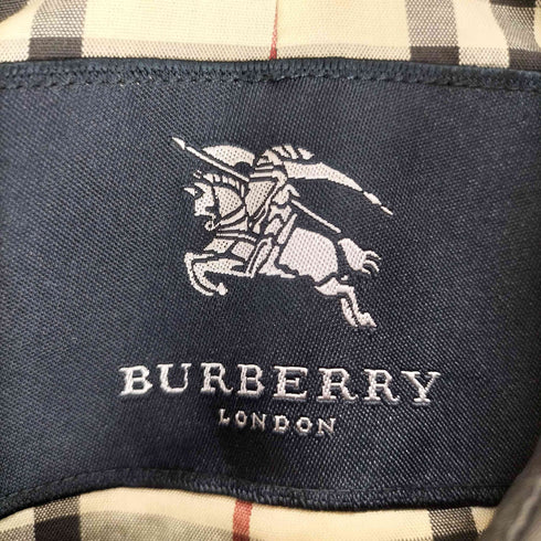 バーバリーロンドン BURBERRY LONDON 裏地ノヴァチェック ブラックトレンチコート メンズ import:S