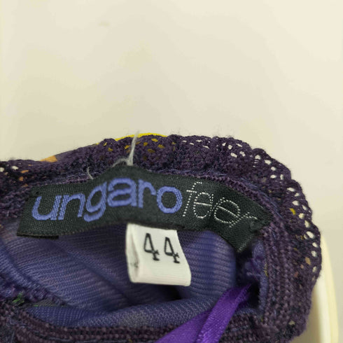 ウンガロ ungaro FEVER イタリア製 シルク花柄レースキャミソールワンピース レディース 44