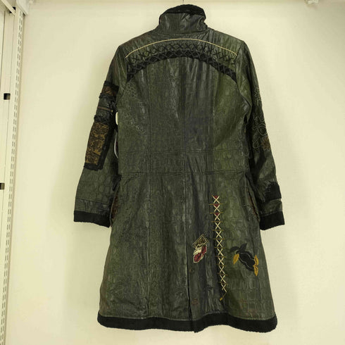 Signet クロコ ウエストベルト ショートコート レディース