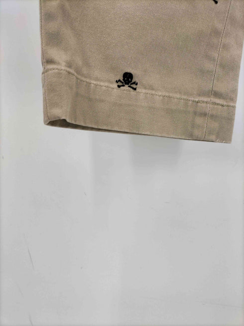 ラグビーラルフローレン Rugby Ralph Lauren スカル ドクロ 総柄 刺繍 IDEALジップ コットンツイル チノ パンツ メンズ 32