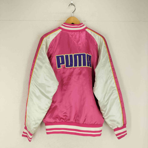 プーマ PUMA 両面ロゴ刺繍 サテンスカジャン メンズ O
