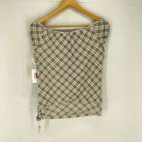 バーバリーブルーレーベル BURBERRY BLUE LABEL ロゴ刺繍 ノヴァチェック ノースリーブ レディース 38