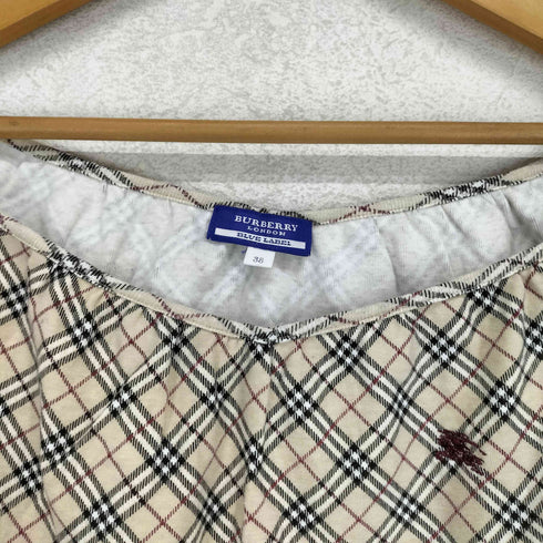バーバリーブルーレーベル BURBERRY BLUE LABEL ロゴ刺繍 ノヴァチェック ノースリーブ レディース 38