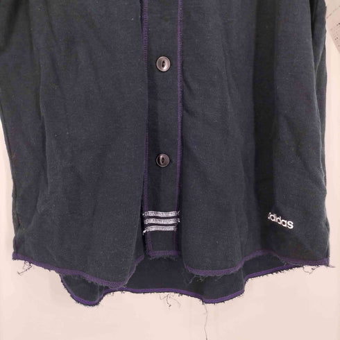 アディダス adidas 00S ロゴ刺繍 3ナンバーバックプリント S/S ベースボール シャツ メンズ JPN:L