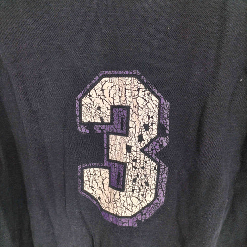 アディダス adidas 00S ロゴ刺繍 3ナンバーバックプリント S/S ベースボール シャツ メンズ JPN:L