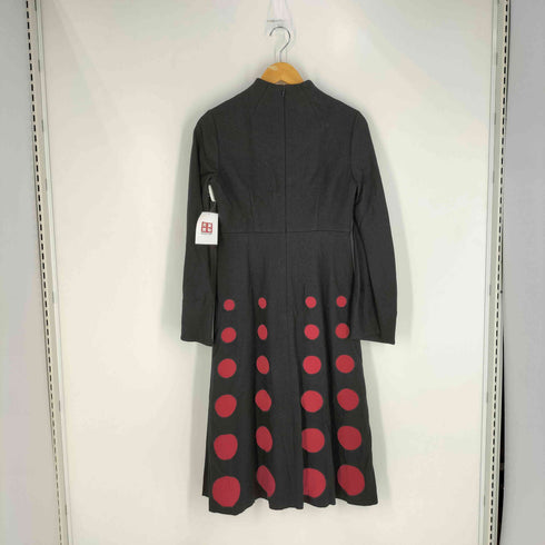 シビラ Sybilla フロントデザイン ドットパッチ カシミヤ混 ウールドレス レディース JPN:L
