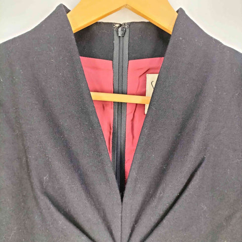 シビラ Sybilla フロントデザイン ドットパッチ カシミヤ混 ウールドレス レディース JPN:L