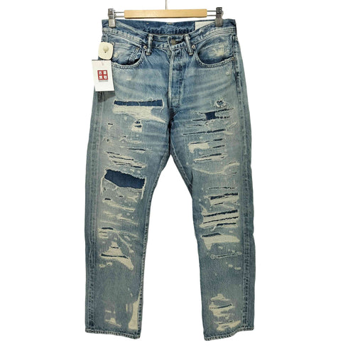 クロ KURO CARVER WASH 010 クラッシュデニムパンツ レディース US:28-29