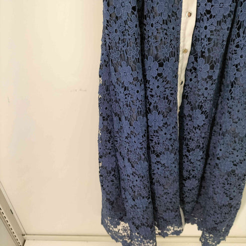トッコクローゼット tocco closet 配色ケープライクフラワーレースシャツワンピ レディース JPN:M