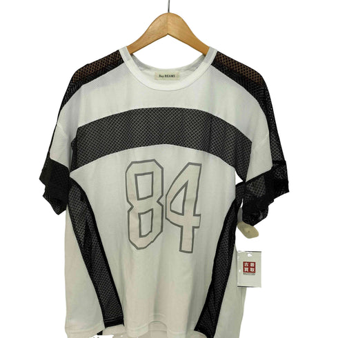 レイビームス Ray BEAMS 25SS メッシュ ナンバーロゴ ビッグ Tシャツ レディース
