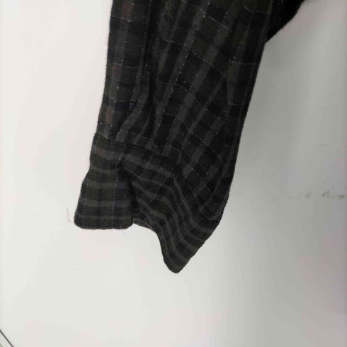 コムデギャルソンオム COMME des GARCONS HOMME 田中オム 背面切替 チェック×ストライプ オープンカラーシャツ メンズ