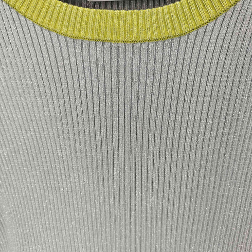 アズールバイマウジー AZUL by moussy グリッターリブ長袖ニットトップス レディース JPN:M