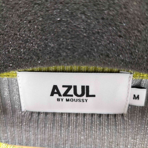 アズールバイマウジー AZUL by moussy グリッターリブ長袖ニットトップス レディース JPN:M