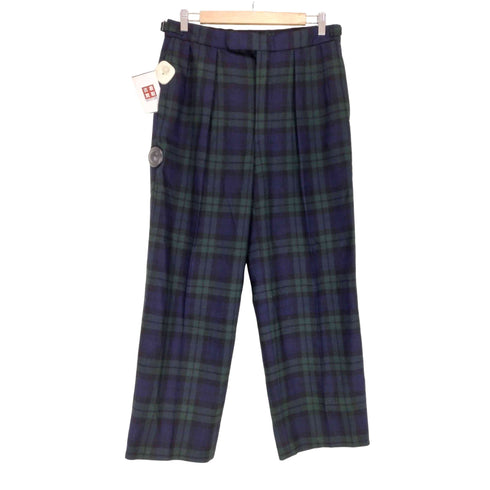 ポロバイラルフローレン Polo by RALPH LAUREN 90S~ ブラックウォッチチェック サイドシンチ ウール2タックスラックス メンズ 86