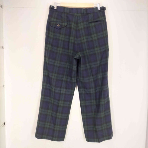 ポロバイラルフローレン Polo by RALPH LAUREN 90S~ ブラックウォッチチェック サイドシンチ ウール2タックスラックス メンズ 86