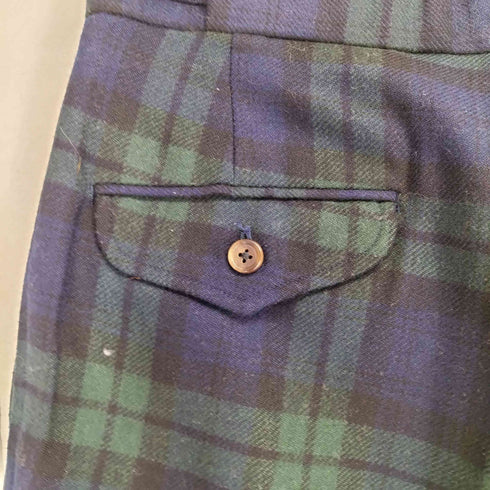 ポロバイラルフローレン Polo by RALPH LAUREN 90S~ ブラックウォッチチェック サイドシンチ ウール2タックスラックス メンズ 86