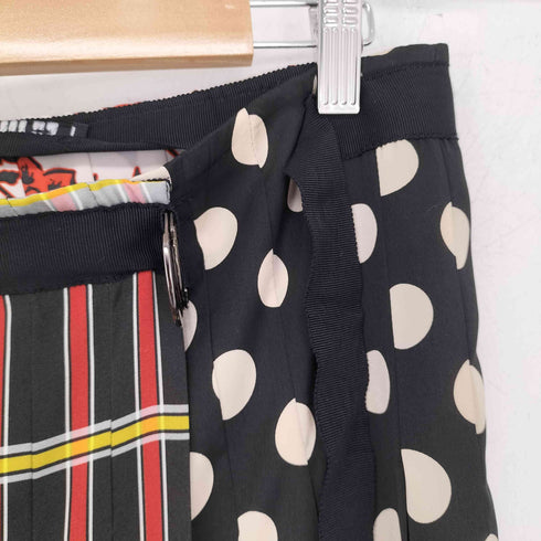 ザラ ZARA 柄切替プリーツスカート レディース L