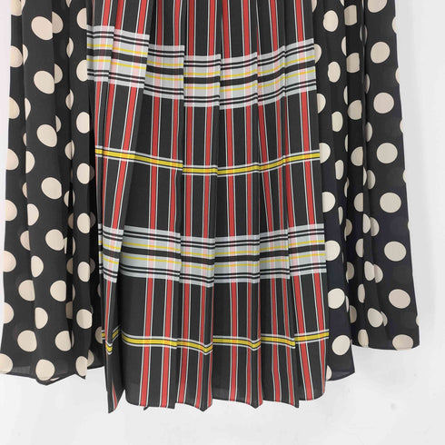 ザラ ZARA 柄切替プリーツスカート レディース L