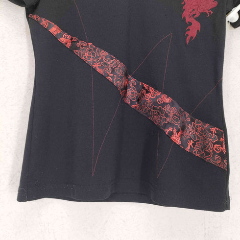 Ozz On Y2K フェアリーグランジ ドラゴン 龍 刺繍カットソー レディース