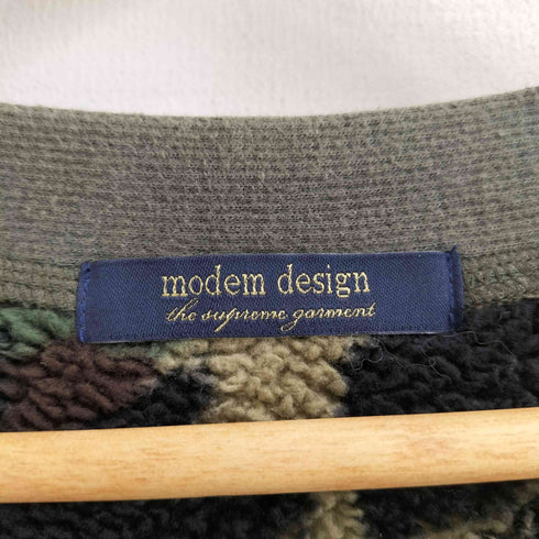 modem design 迷彩 ボア カーディガン メンズ JPN:3