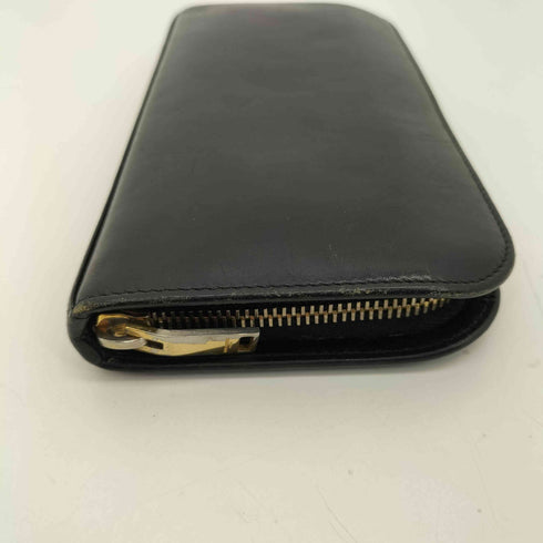 サンローランパリ SAINT LAURENT PARIS ロゴプリント ラウンドファスナー レザーウォレット メンズ
