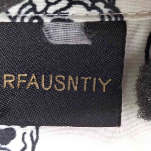 RFAUSNTIY スカル 総柄 S/S 開襟シャツ メンズ