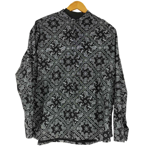ジャーナルスタンダード JOURNAL STANDARD ペイズリー柄 L/S ノーカラーシャツ メンズ M