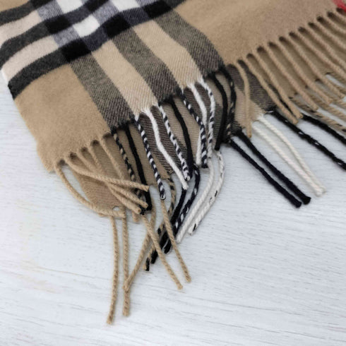 バーバリー BURBERRY カシミヤ100 ノバチェックマフラー レディース