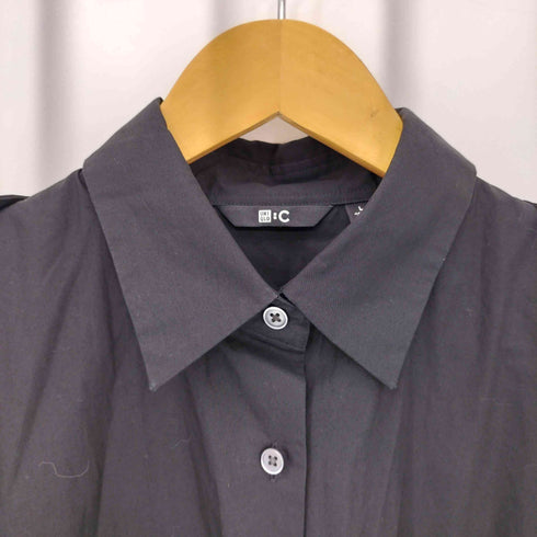 ユニクロシー UNIQLO:C コットンオーバーサイズシャツワンピース/5分袖 レディース JPN:L