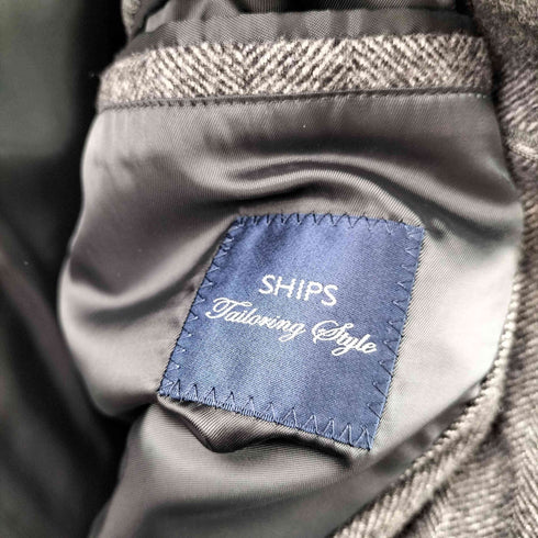 シップス SHIPS LORO PIANA STORM SYSTEM ソリッド ステンカラーコート ロロピアーナ社製 ヘリンボーン メンズ JPN:M