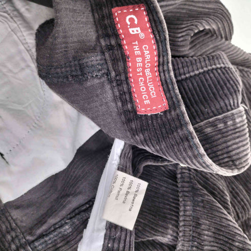 C&B JEANS 5ポケット ジップフライ 太畝 コーデュロイ ワイドパンツ メンズ 35