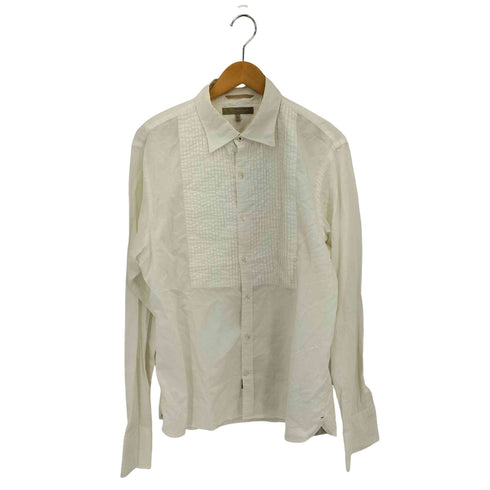 バナナリパブリック BANANA REPUBLIC 90s トルコ製 プリーツデザイン レギュラーカラー長袖シャツ メンズ XL