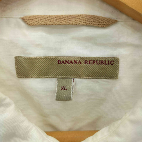 バナナリパブリック BANANA REPUBLIC 90s トルコ製 プリーツデザイン レギュラーカラー長袖シャツ メンズ XL