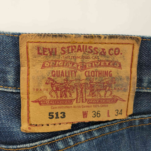 リーバイス Levis 90s 日本製 513 ボタン裏J09 スモールe 均等V ボタンフライデニムパンツ メンズ 36/34