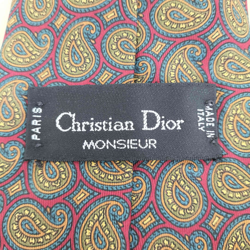 クリスチャンディオール Christian Dior ペイズリー柄ネクタイ メンズ