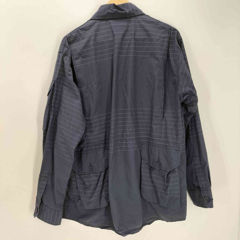 エンジニアードガーメンツ Engineered Garments 22SS USA製 EXPLORER SHIRT JACKET Nyco Horizontal Stripe エクスプローラー シャツ ジャケット ユーティリティ ボーダー メンズ JPN:M