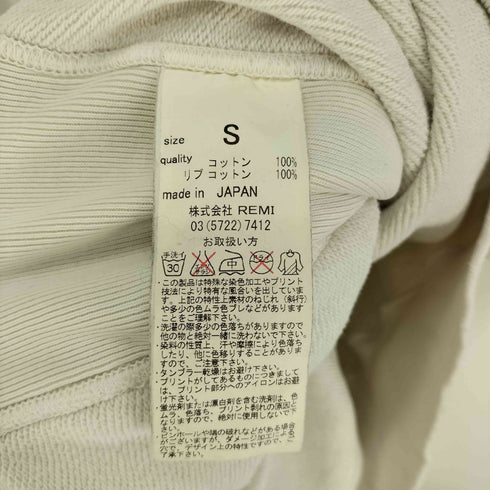 レミレリーフ REMI RELIEF 両Vガゼット ダメージ クルーネック プルオーバー スウェット トレーナー メンズ JPN:S