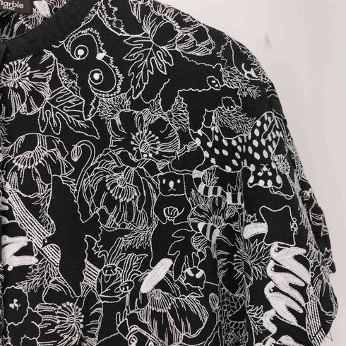 マーブルシュッド Marble Sud EMB Member 刺繍 半袖 シャツワンピース レディース