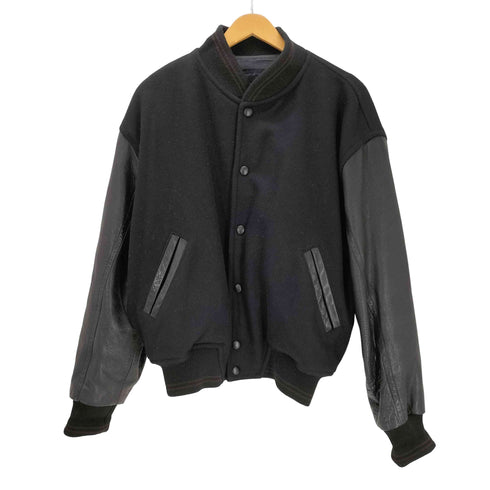 ドモン DOMON 80-90S バック ロゴ 刺繍 カウレザー ウール スタジアム ジャケット スタジャン メンズ JPN:M