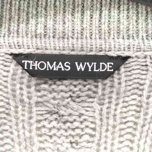 トーマスワイルド THOMAS WYLDE ジップアップ ケーブル ニット ロング カーディガン レディース