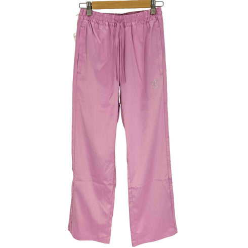 アディダスオリジナルス adidas Originals '2000s Luxe' Satin Wide Leg Trousers サテン ワイド レック トラウザーズ ラインストーン トレフォイルロゴ トラックパンツ ジャージ レディース JPN:M