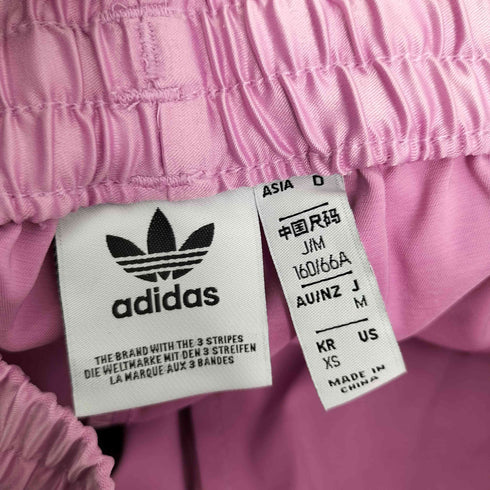 アディダスオリジナルス adidas Originals '2000s Luxe' Satin Wide Leg Trousers サテン ワイド レック トラウザーズ ラインストーン トレフォイルロゴ トラックパンツ ジャージ レディース JPN:M