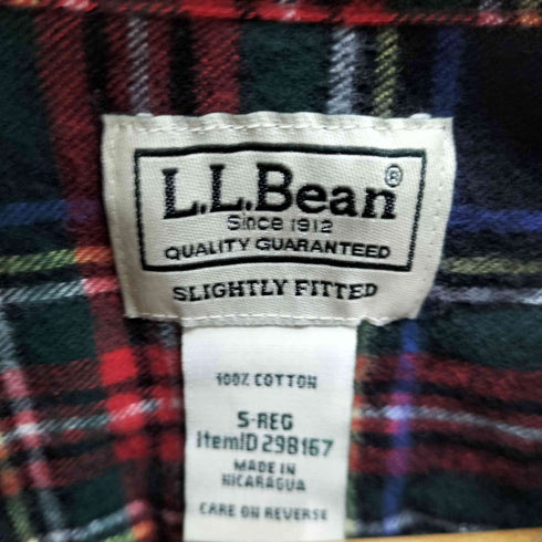 エルエルビーン L.L.Bean タータンチェック ボタンダウン フランネルチェックシャツ メンズ S-REG