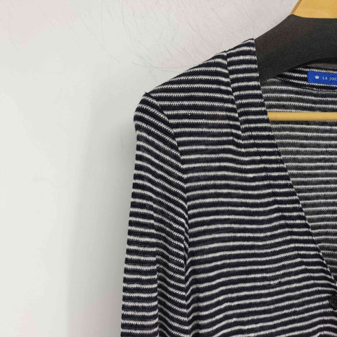 ラジョコンダ LA JOCONDE リネンボーダーカーディガン レディース