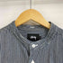 ステューシー Stussy ロゴ刺繍 ヒッコリーデニム ストライプ L/S ノーカラー シャツ メンズ import:L