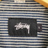 ステューシー Stussy ロゴ刺繍 ヒッコリーデニム ストライプ L/S ノーカラー シャツ メンズ import:L